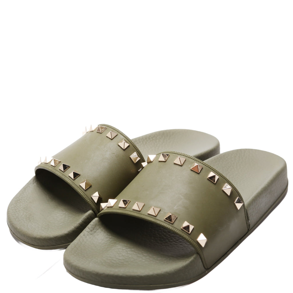 Rockstud Rubber Slides Size 39
