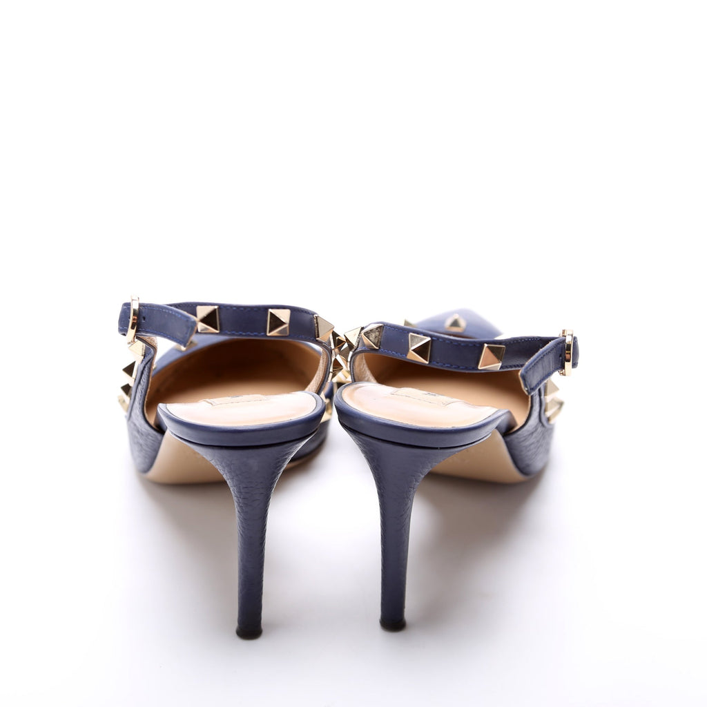 Rockstud Slingback 85MM Pumps Size 38.5