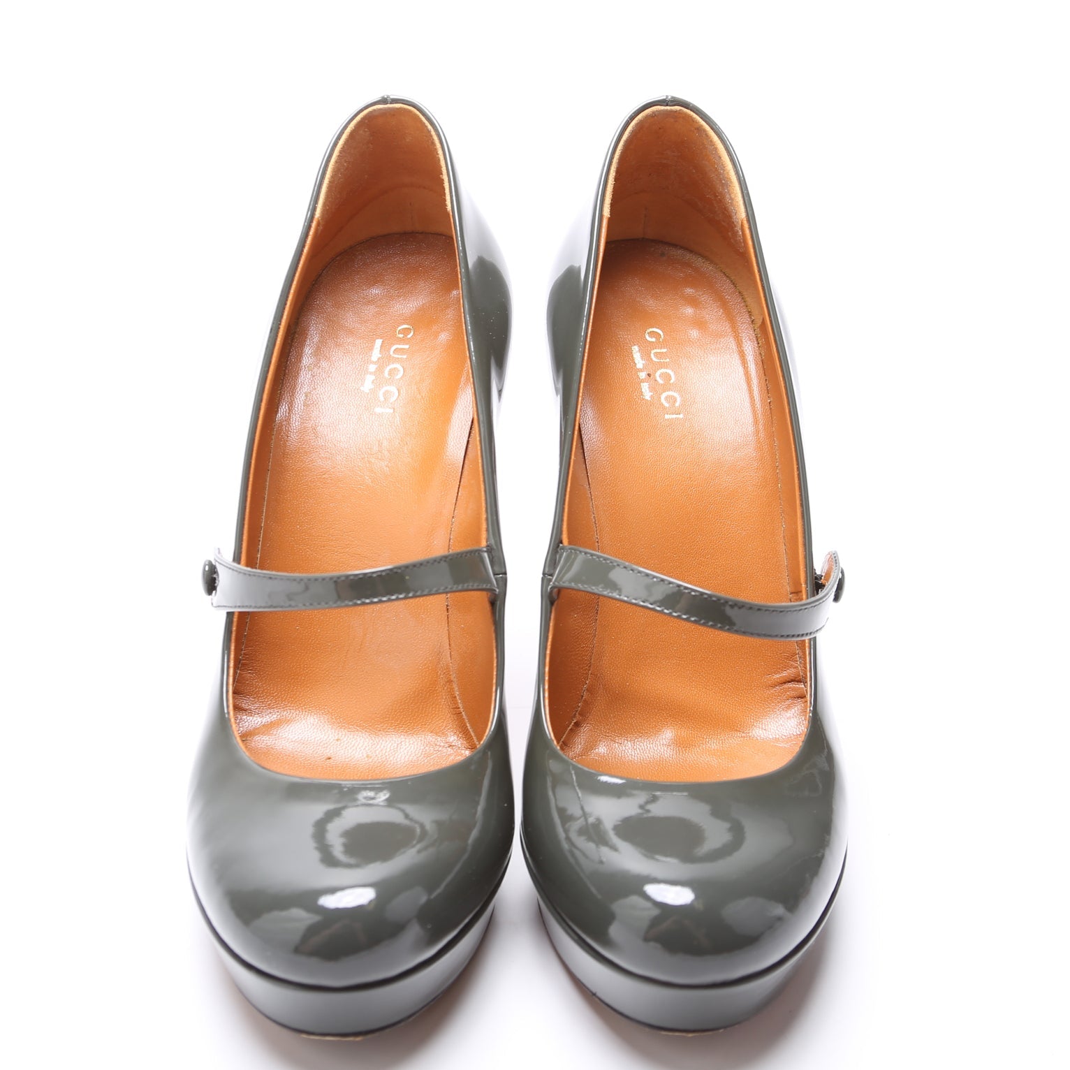 Gucci Patent Mary Jane Platform Pumps Size 36.5