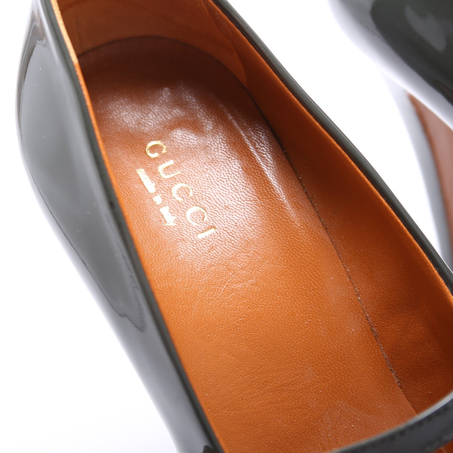 Gucci Patent Mary Jane Platform Pumps Size 36.5
