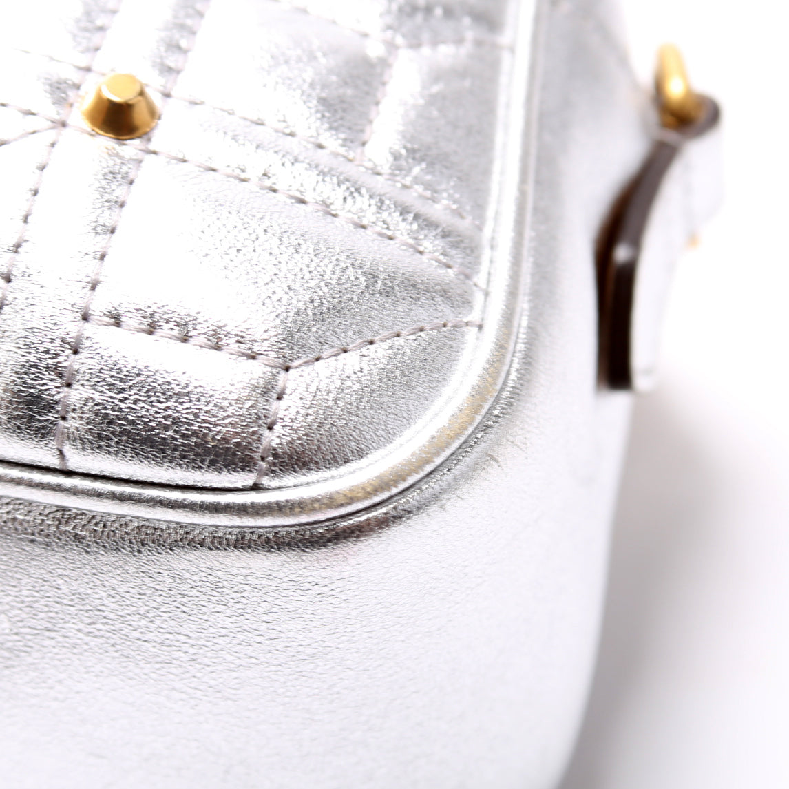 447632 Marmont Small Leather/Pearl Camera Silver