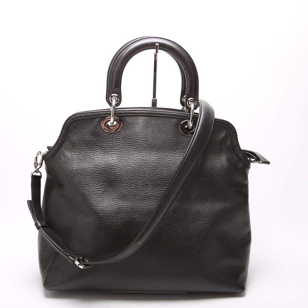 Granville Medium Leather Tote Black