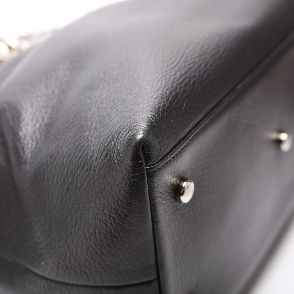 Granville Medium Leather Tote Black