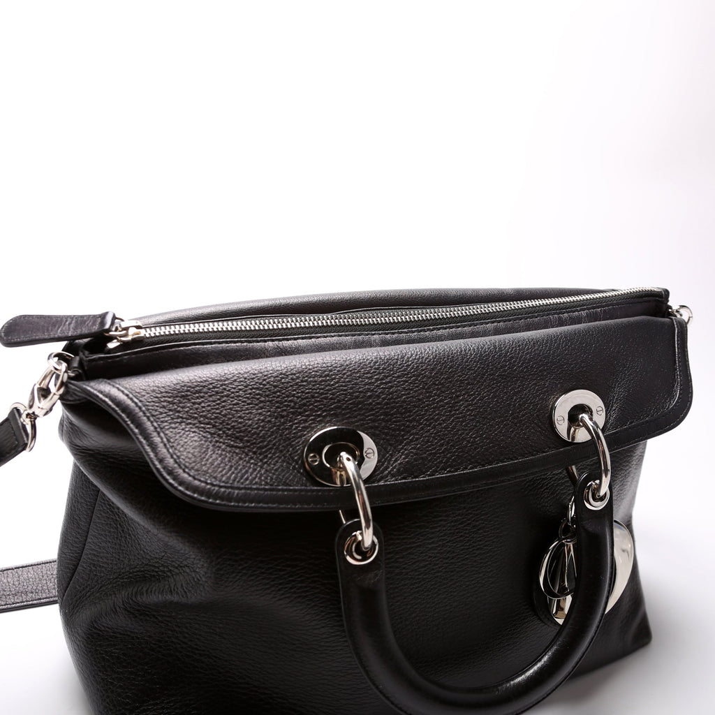 Granville Medium Leather Tote Black