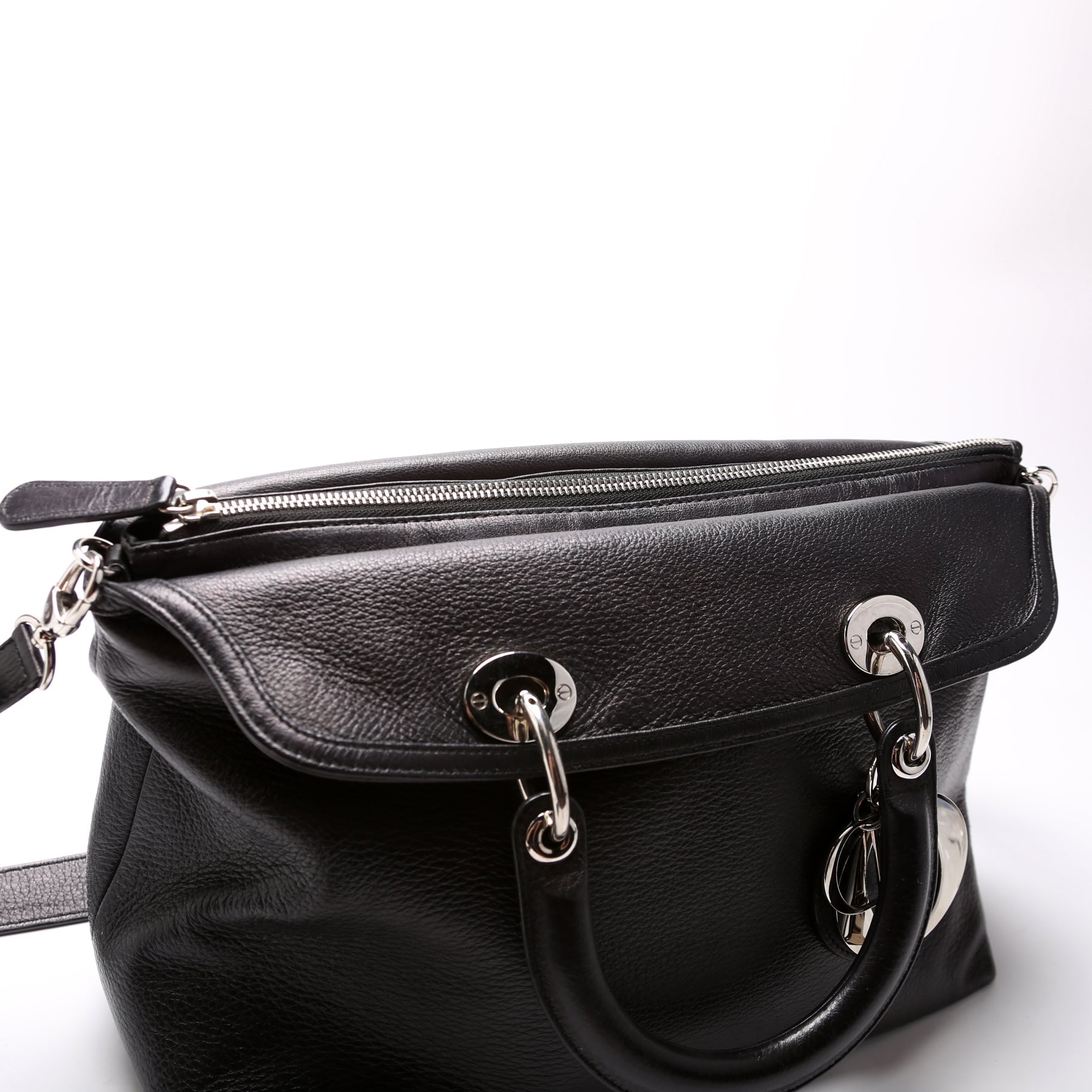 Granville Medium Leather Tote Black