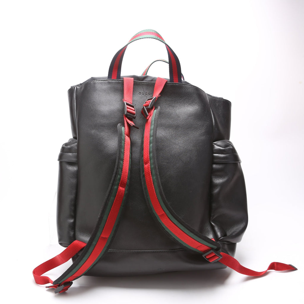 450979 King Snake Leather Drawstring Backpack
