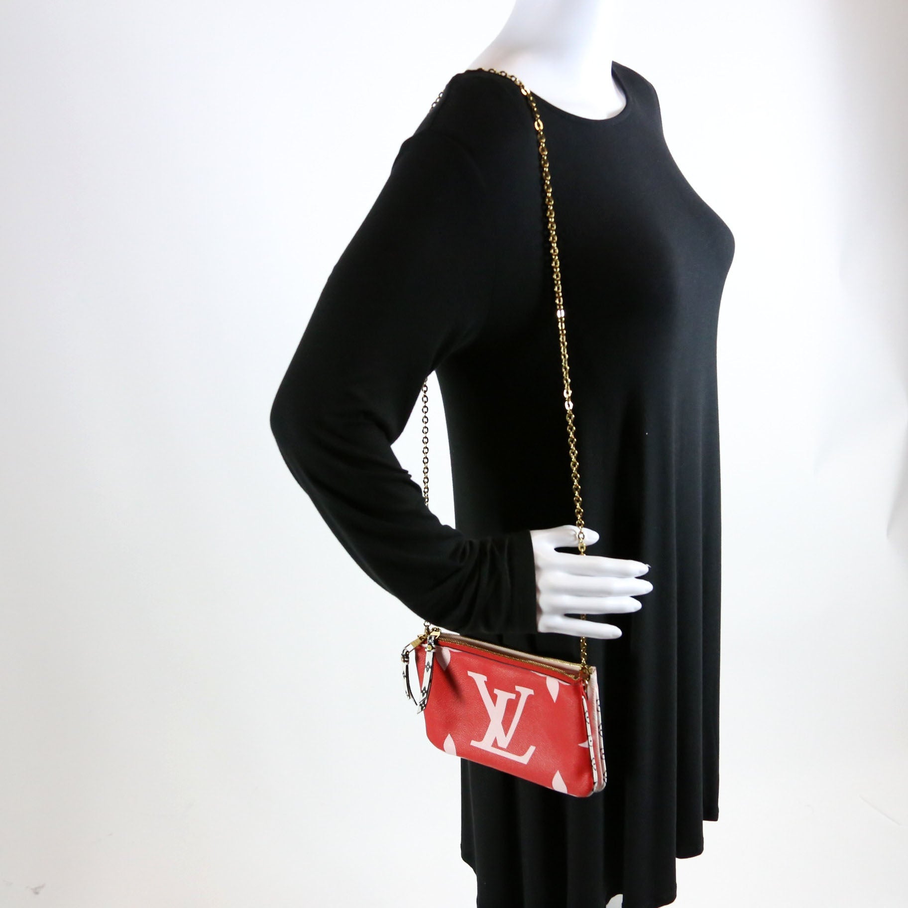 Double Zip Pochette Giant Reverse Monogram