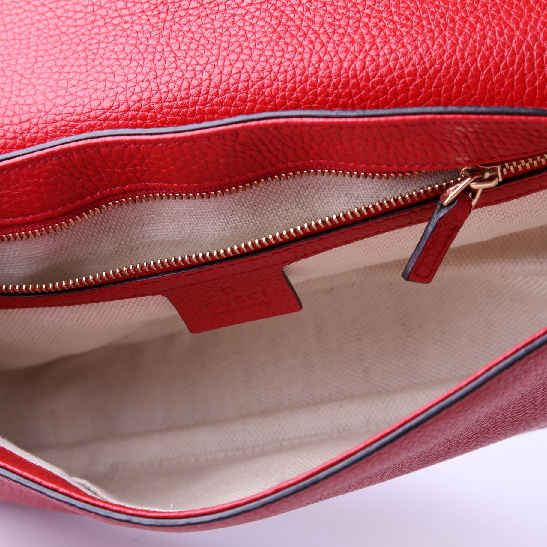 Gucci 536224 Soho Chain Tassel Flap Red