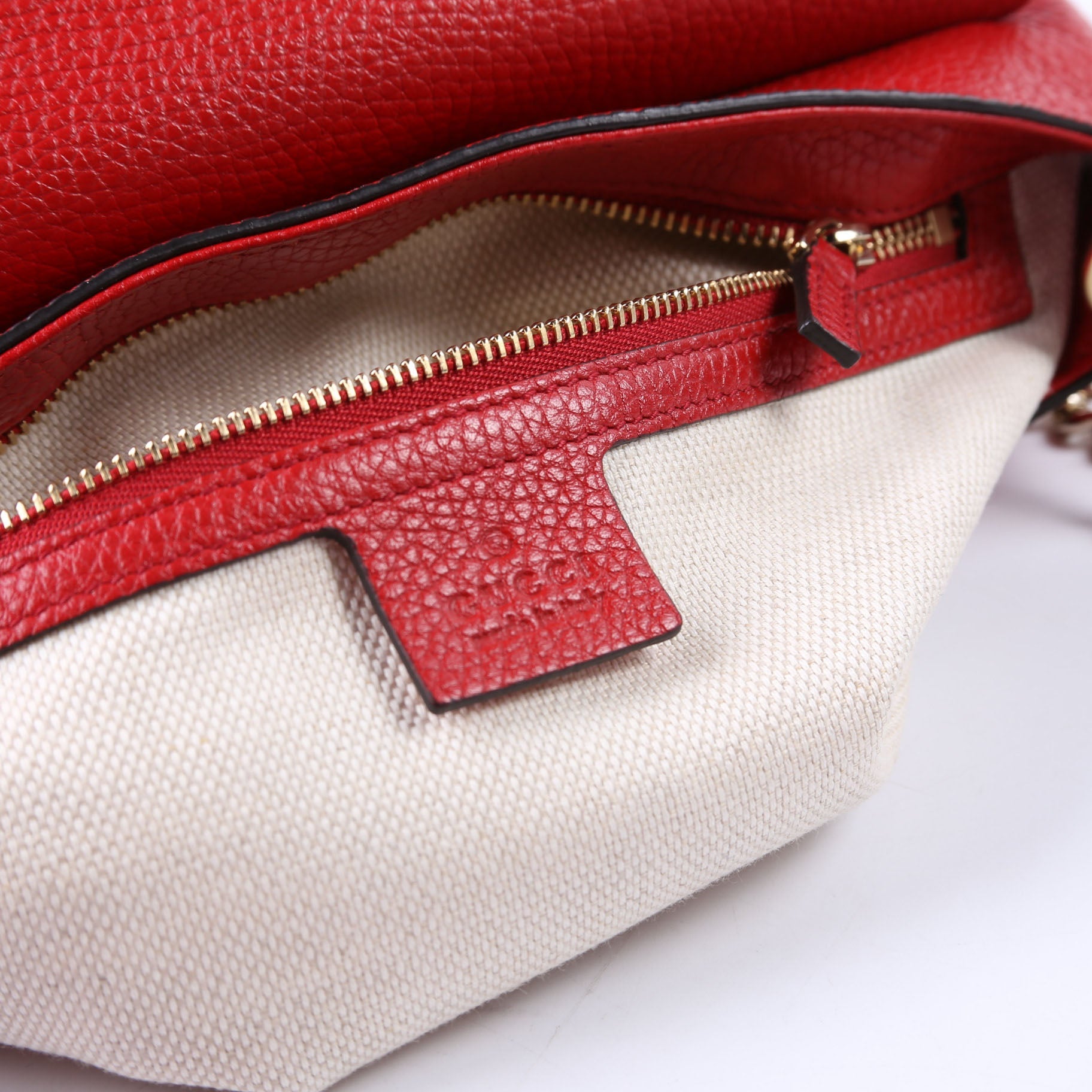 Gucci 536224 Soho Chain Tassel Flap Red