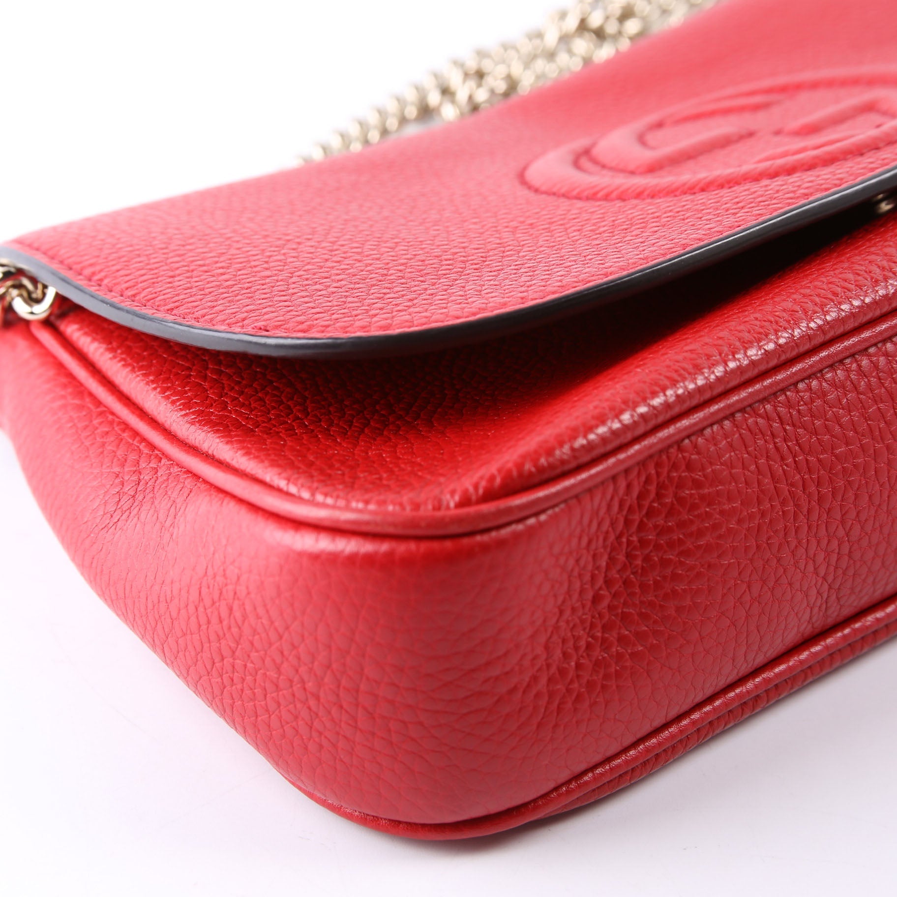 Gucci 536224 Soho Chain Tassel Flap Red