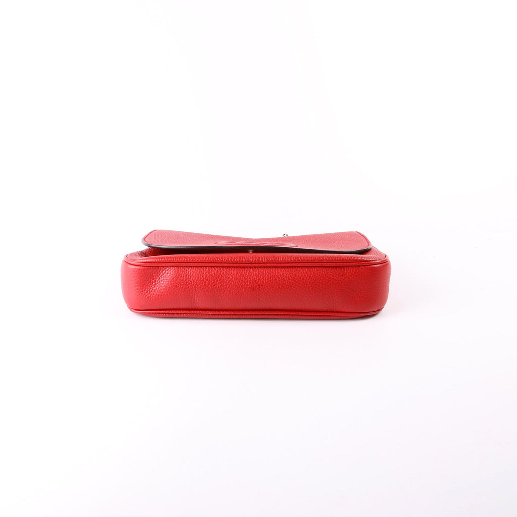 Gucci 536224 Soho Chain Tassel Flap Red