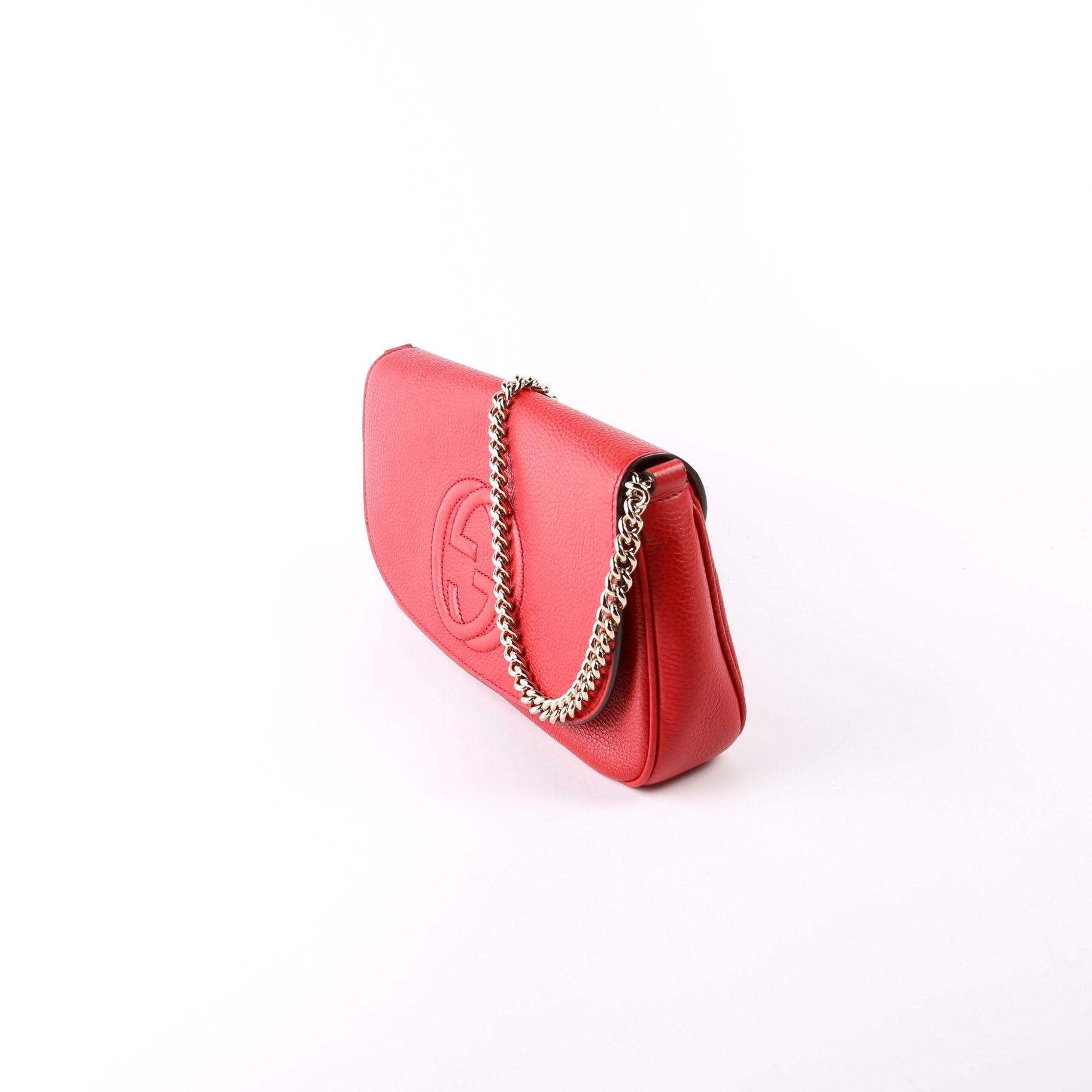 Gucci 536224 Soho Chain Tassel Flap Red
