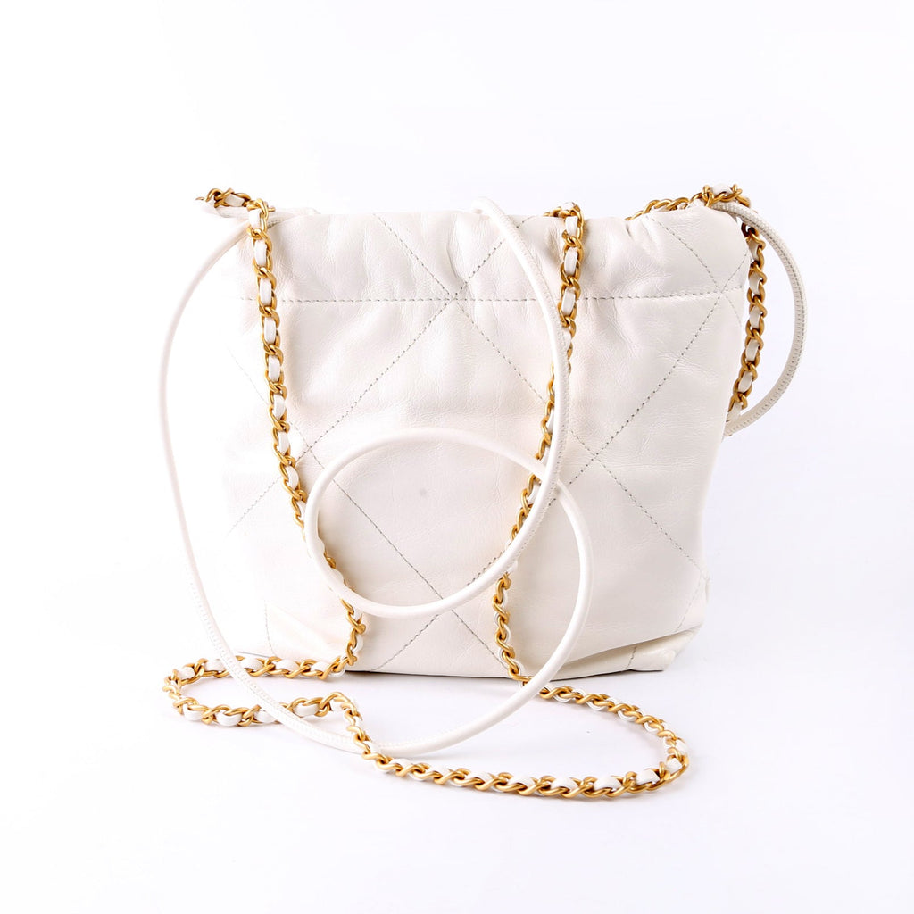 Chanel 22 Mini Quilted Calfskin RFID White