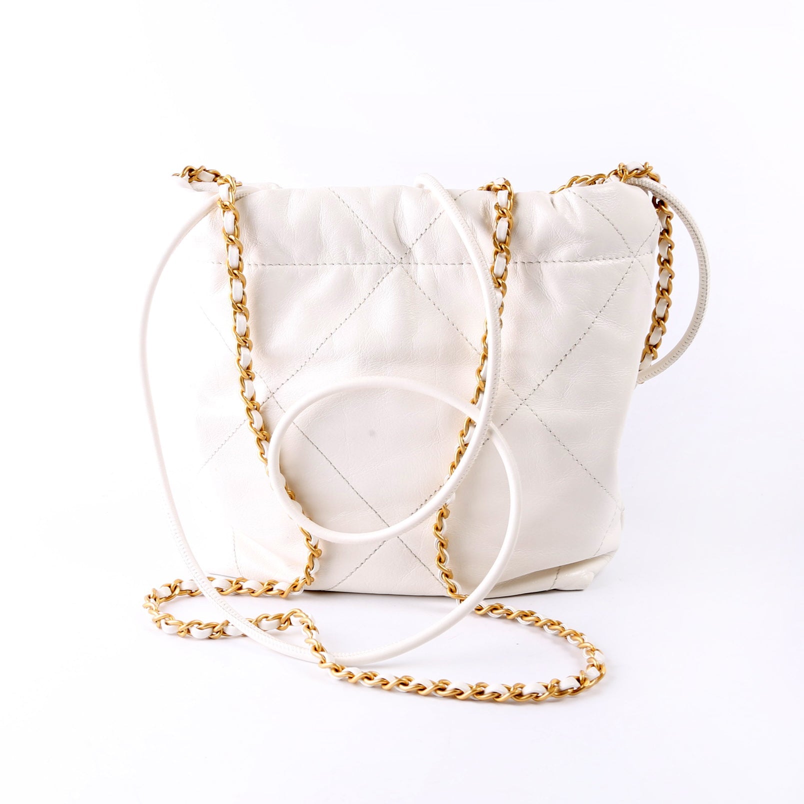 Chanel 22 Mini Quilted Calfskin RFID White