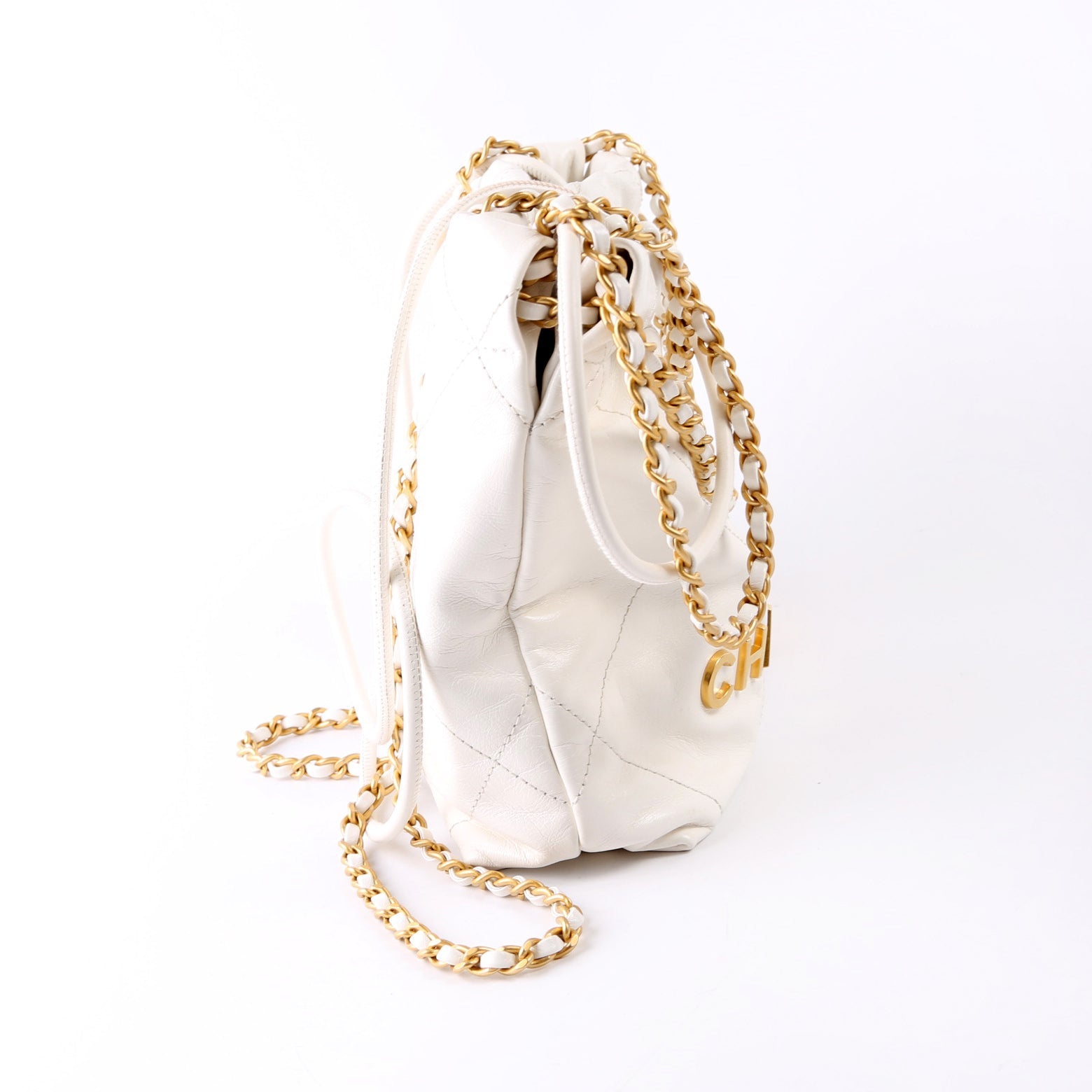 Chanel 22 Mini Quilted Calfskin RFID White