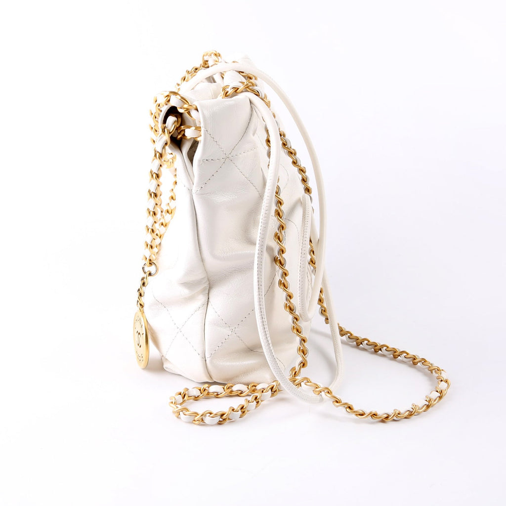 Chanel 22 Mini Quilted Calfskin RFID White