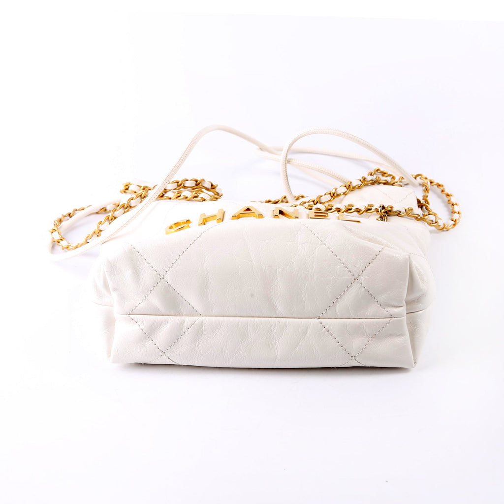 Chanel 22 Mini Quilted Calfskin RFID White
