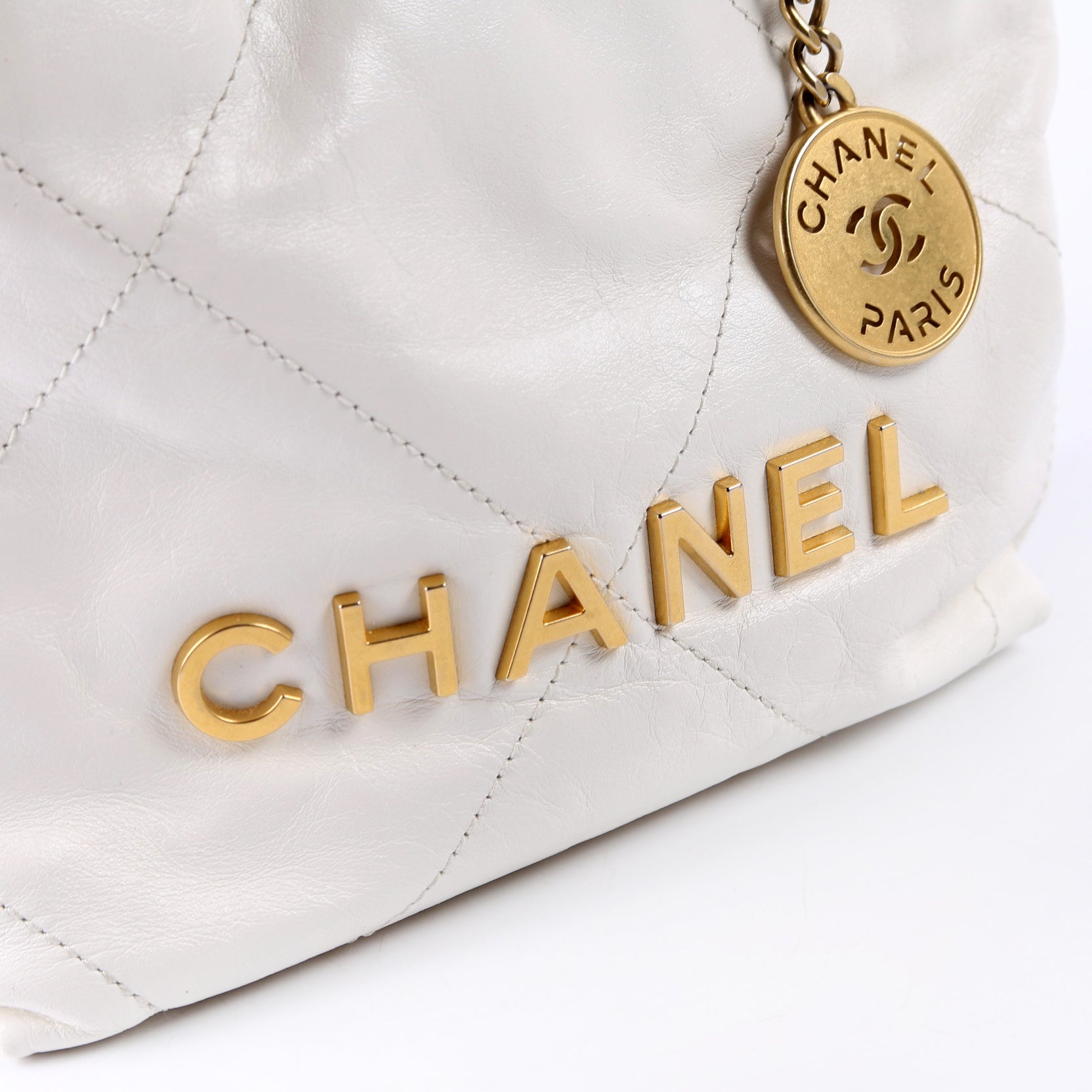 Chanel 22 Mini Quilted Calfskin RFID White