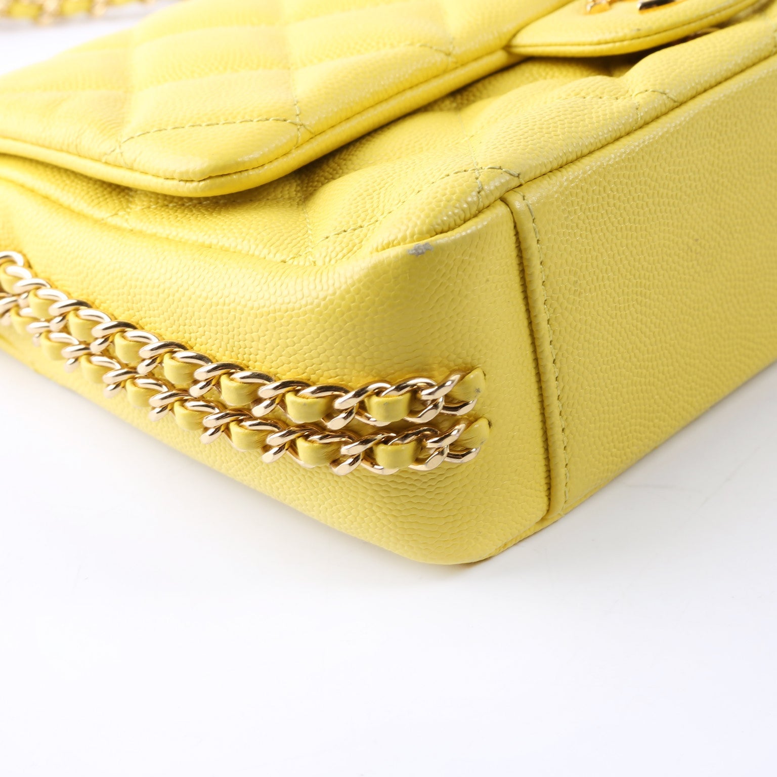 Mini CC You Flap Caviar RFID Yellow