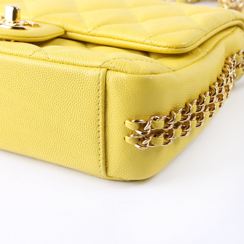 Mini CC You Flap Caviar RFID Yellow