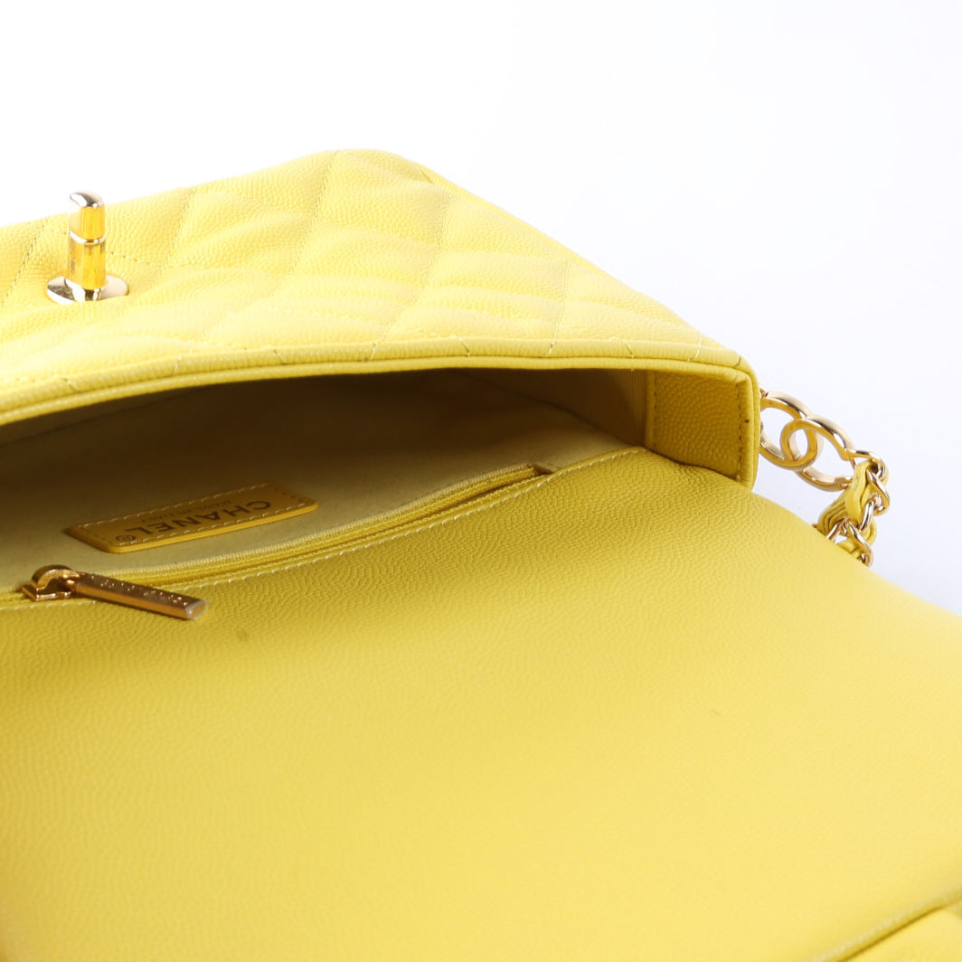 Mini CC You Flap Caviar RFID Yellow