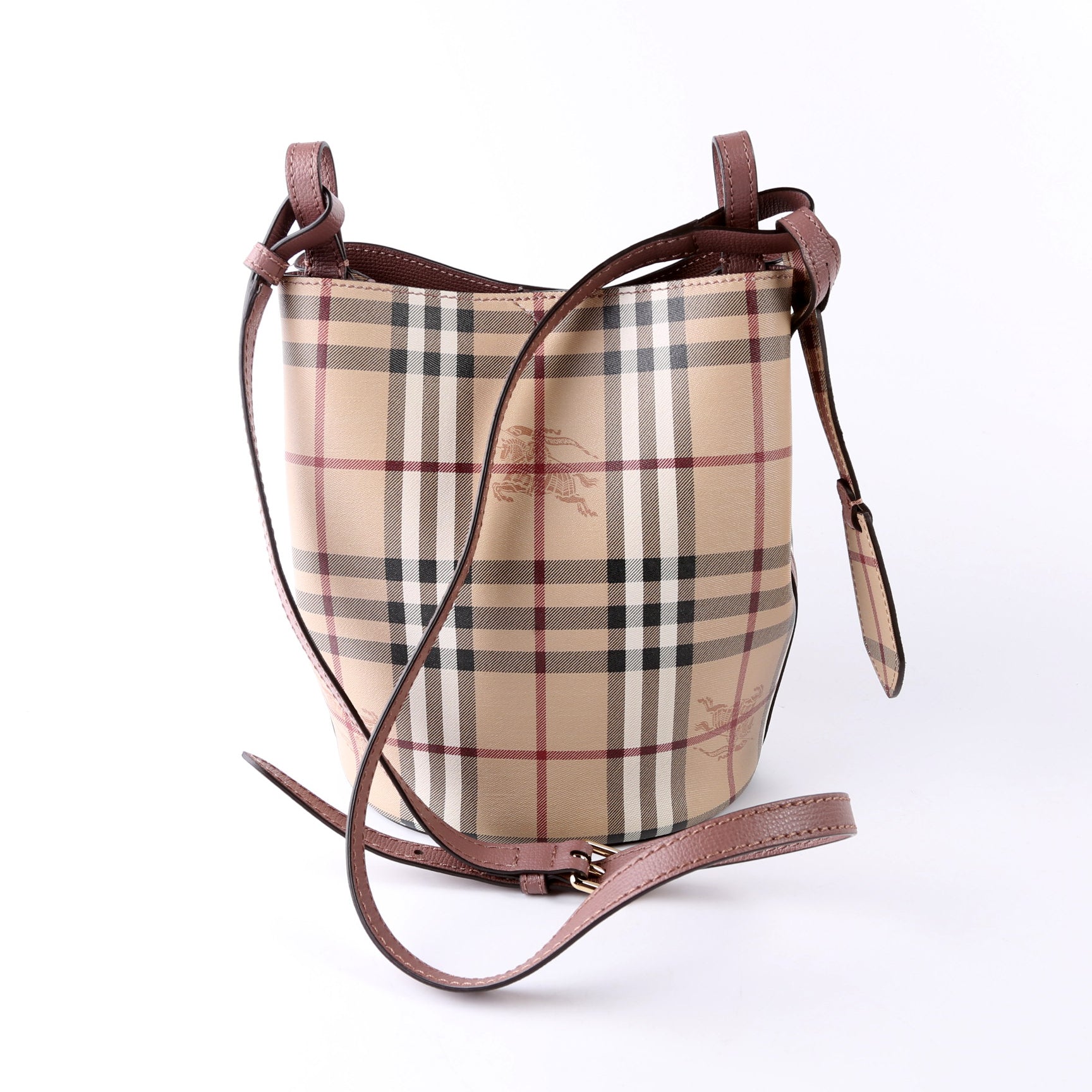 Lorne Small Bucket Bag Mauve/Beige