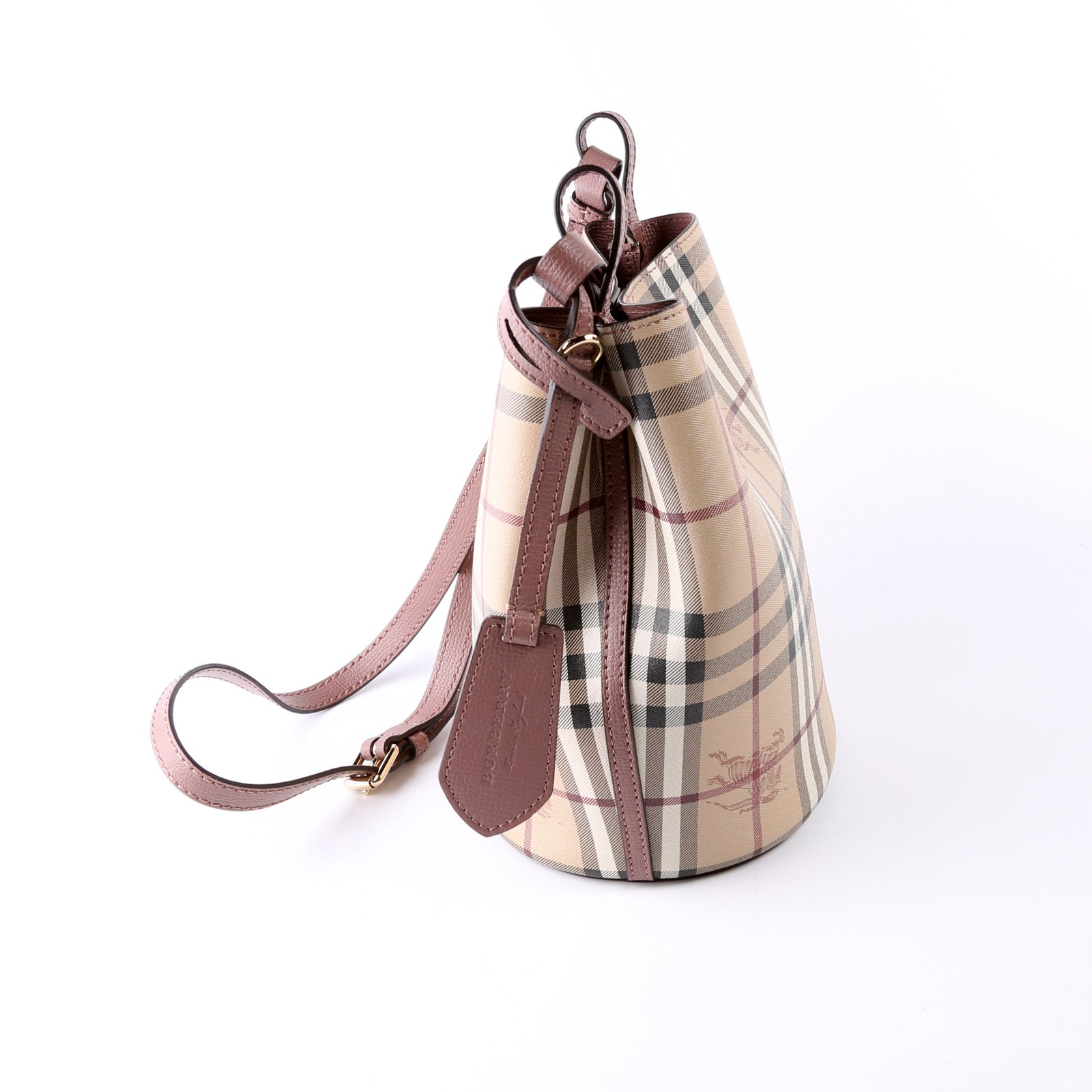 Lorne Small Bucket Bag Mauve/Beige