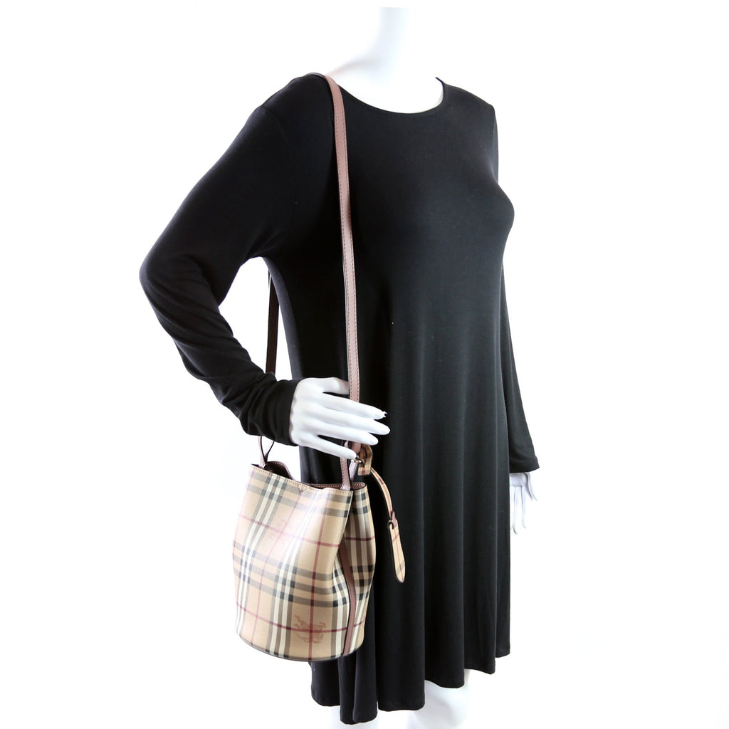 Lorne Small Bucket Bag Mauve/Beige