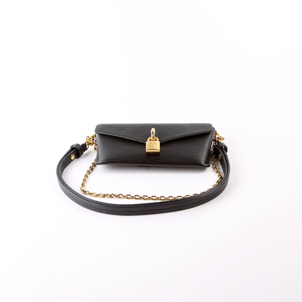 Padlock on Strap Epi Black