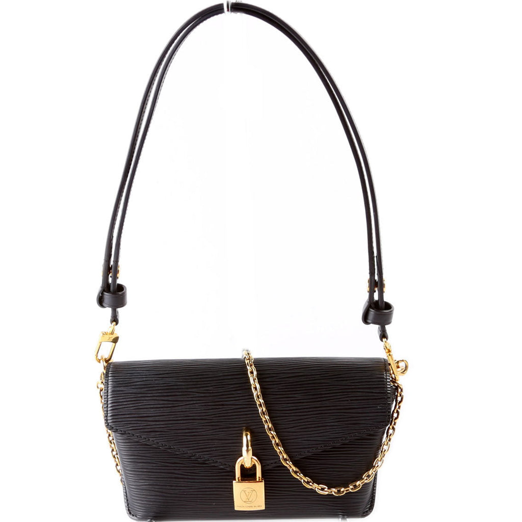Padlock on Strap Epi Black