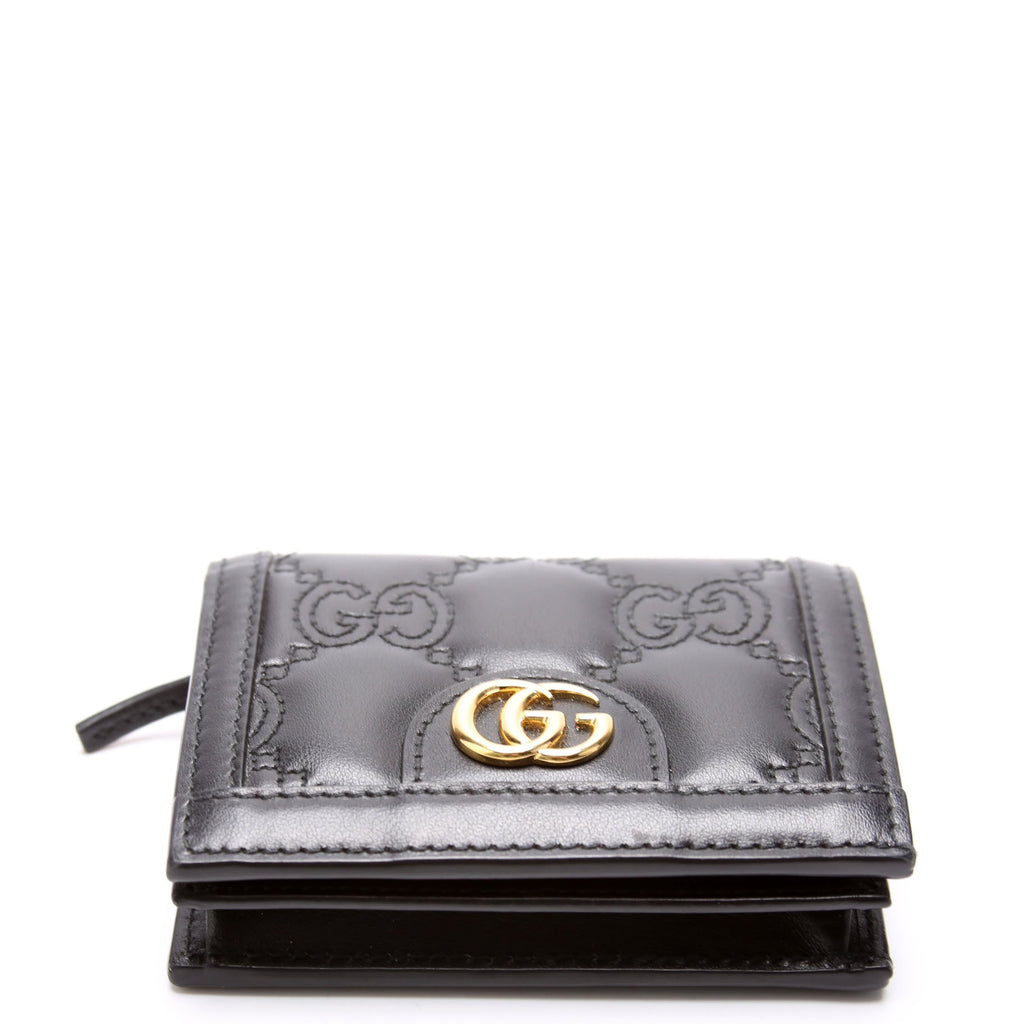 723786 GG Matelasse Card Case Black