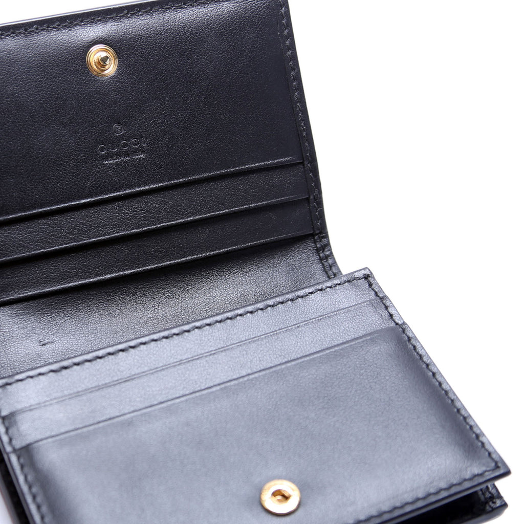 723786 GG Matelasse Card Case Black