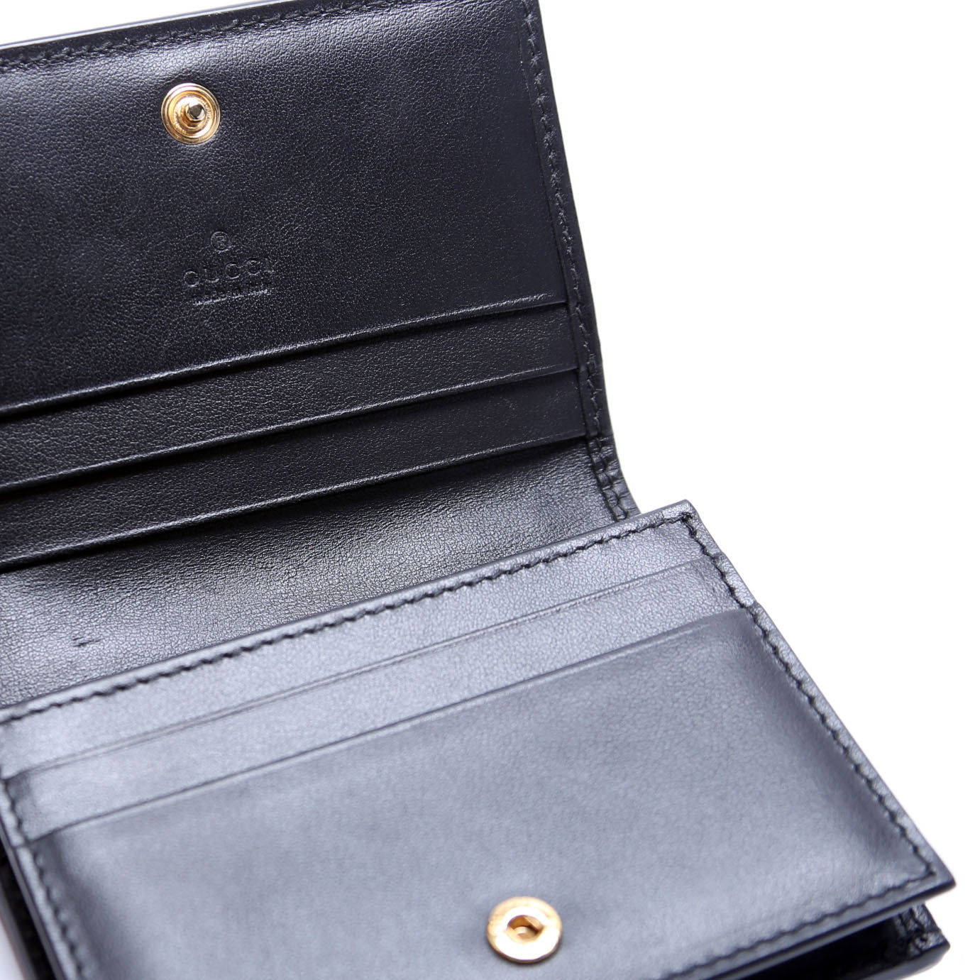 723786 GG Matelasse Card Case Black