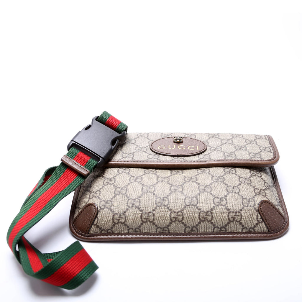 493930 GG Supreme Neo Web Belt Bag Brown