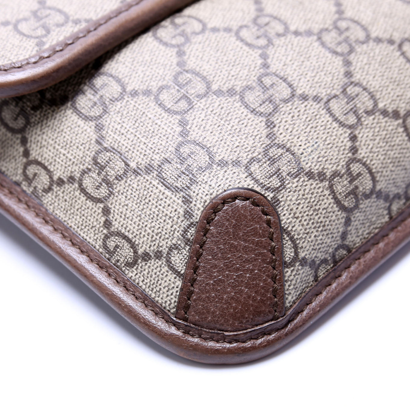 493930 GG Supreme Neo Web Belt Bag Brown
