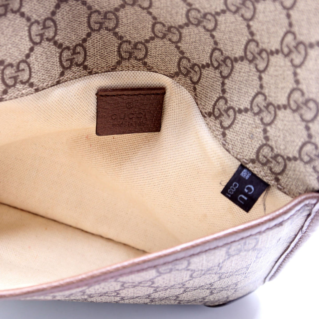 493930 GG Supreme Neo Web Belt Bag Brown