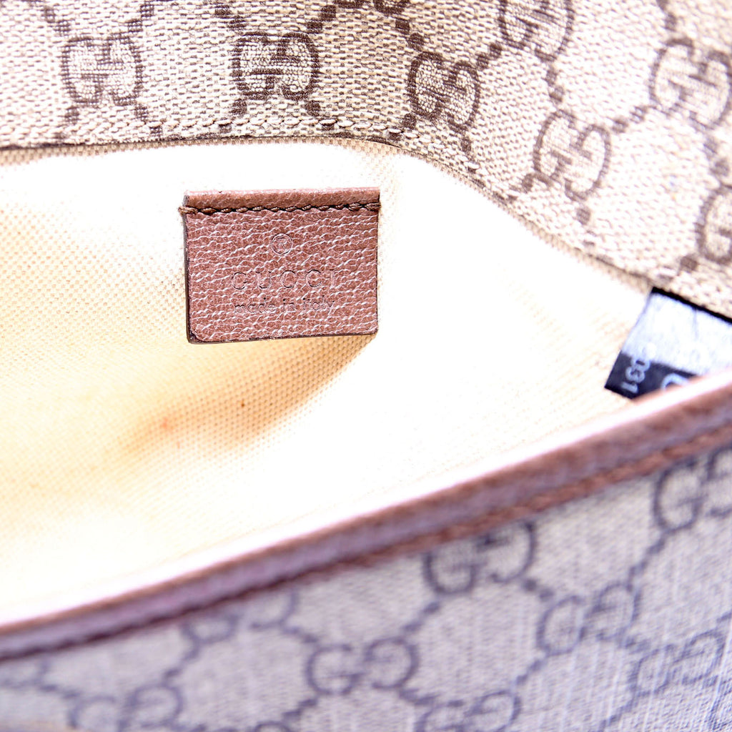 493930 GG Supreme Neo Web Belt Bag Brown
