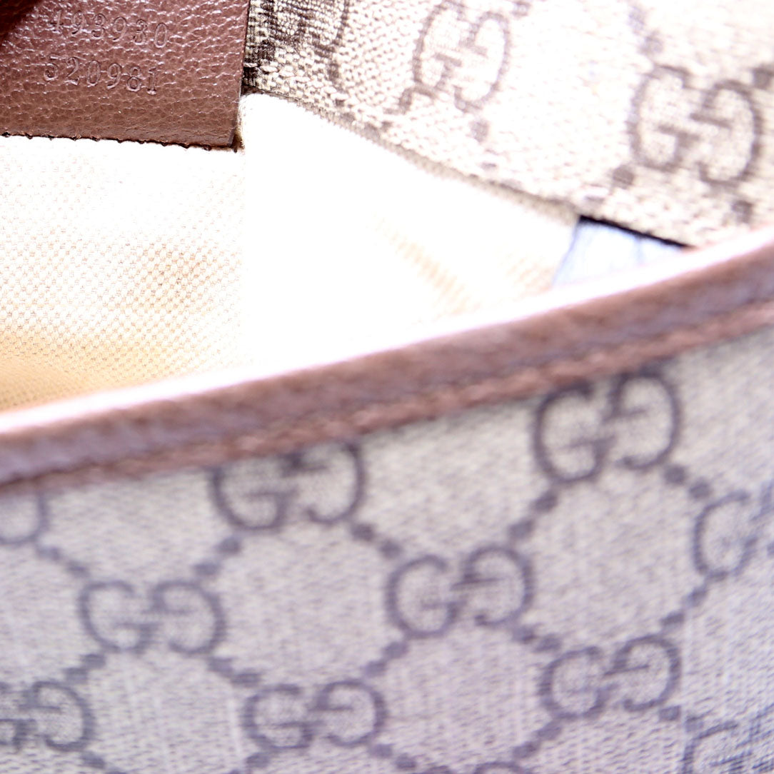 493930 GG Supreme Neo Web Belt Bag Brown