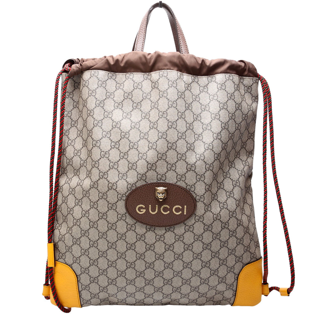 473872 Neo Vintage Drawstring Backpack Brown