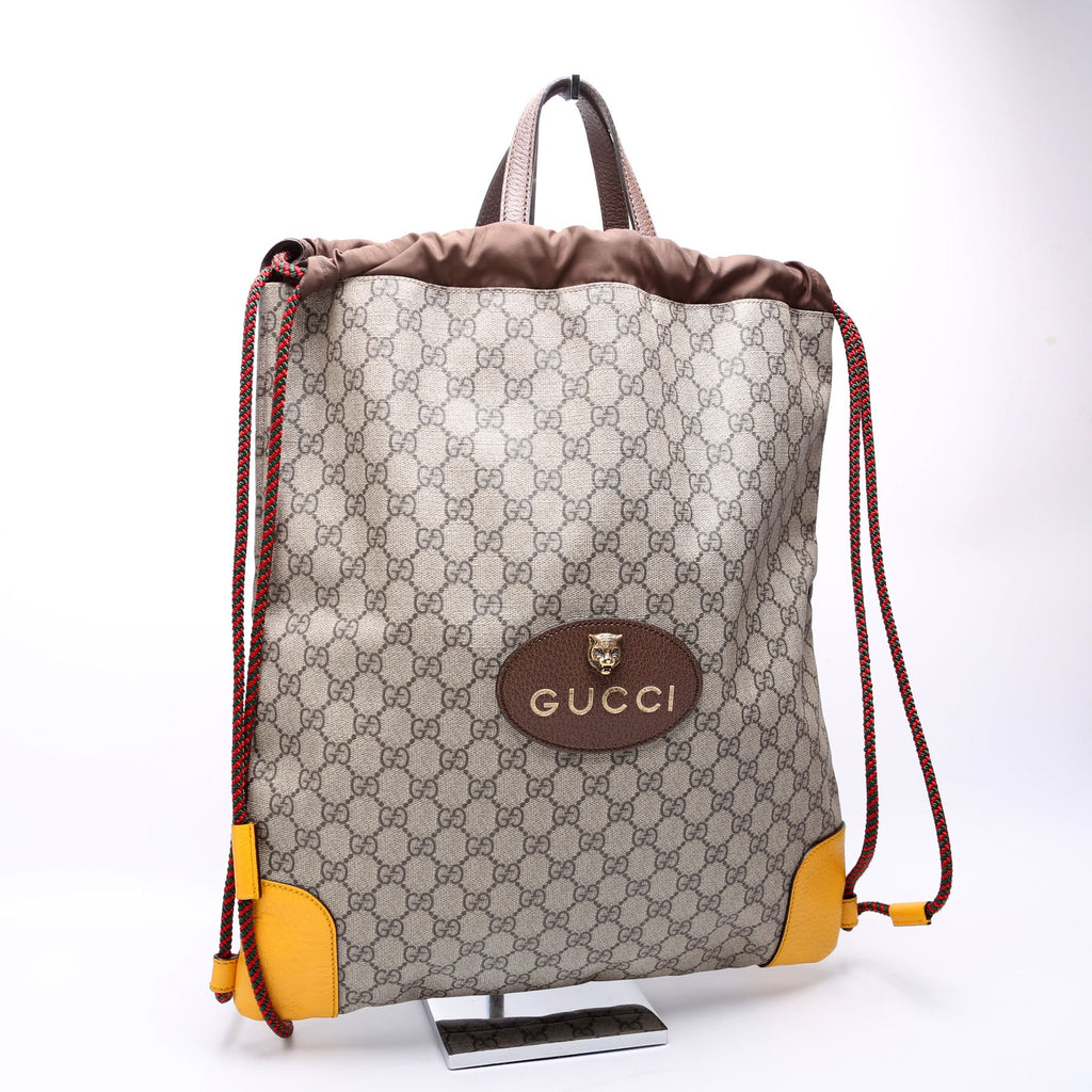 473872 Neo Vintage Drawstring Backpack Brown