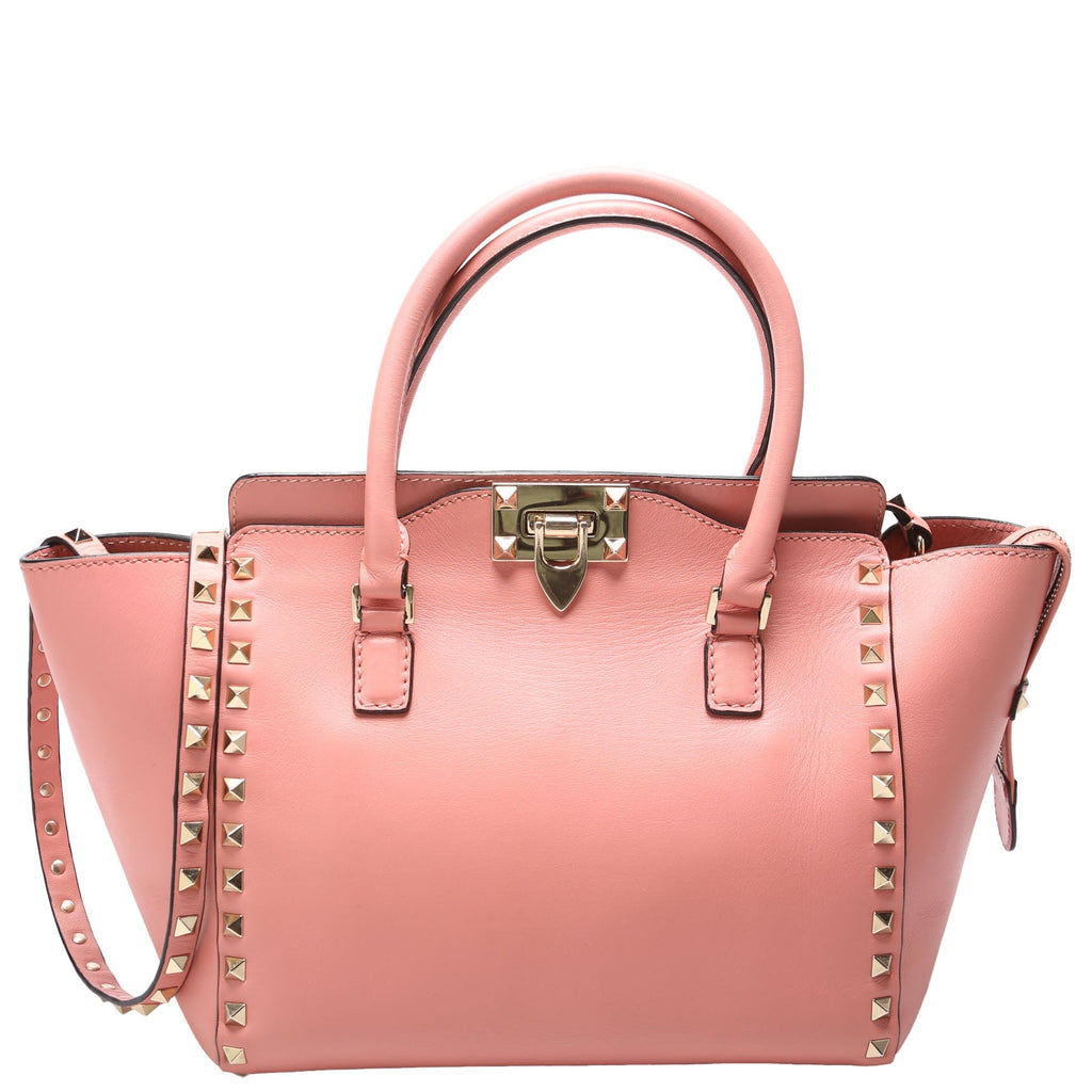 Rockstud Double Handle Tote Small Pink