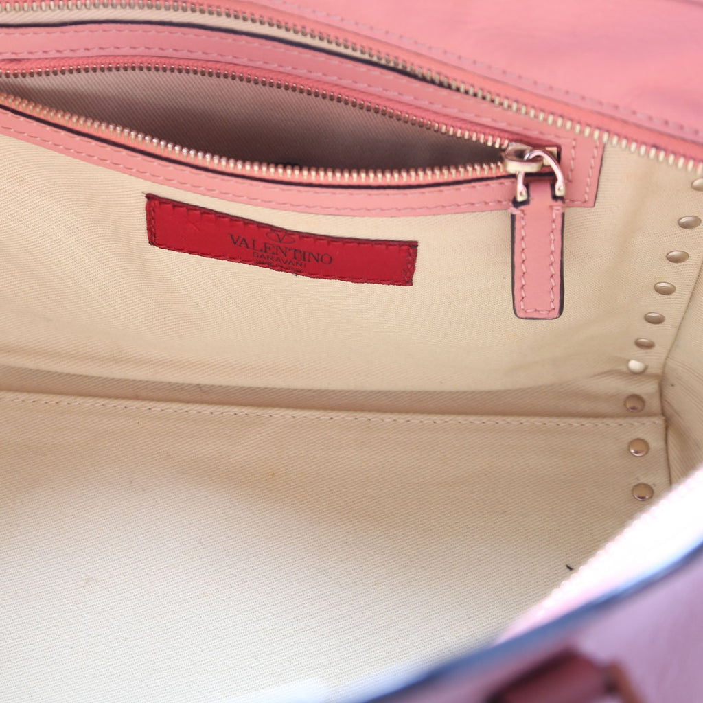 Rockstud Double Handle Tote Small Pink