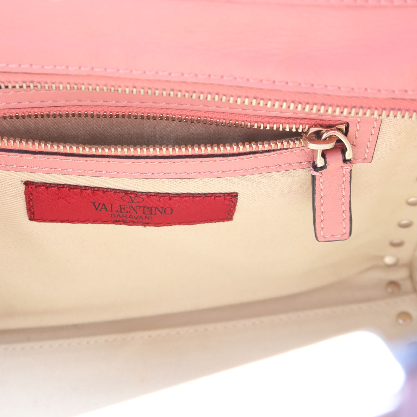 Rockstud Double Handle Tote Small Pink