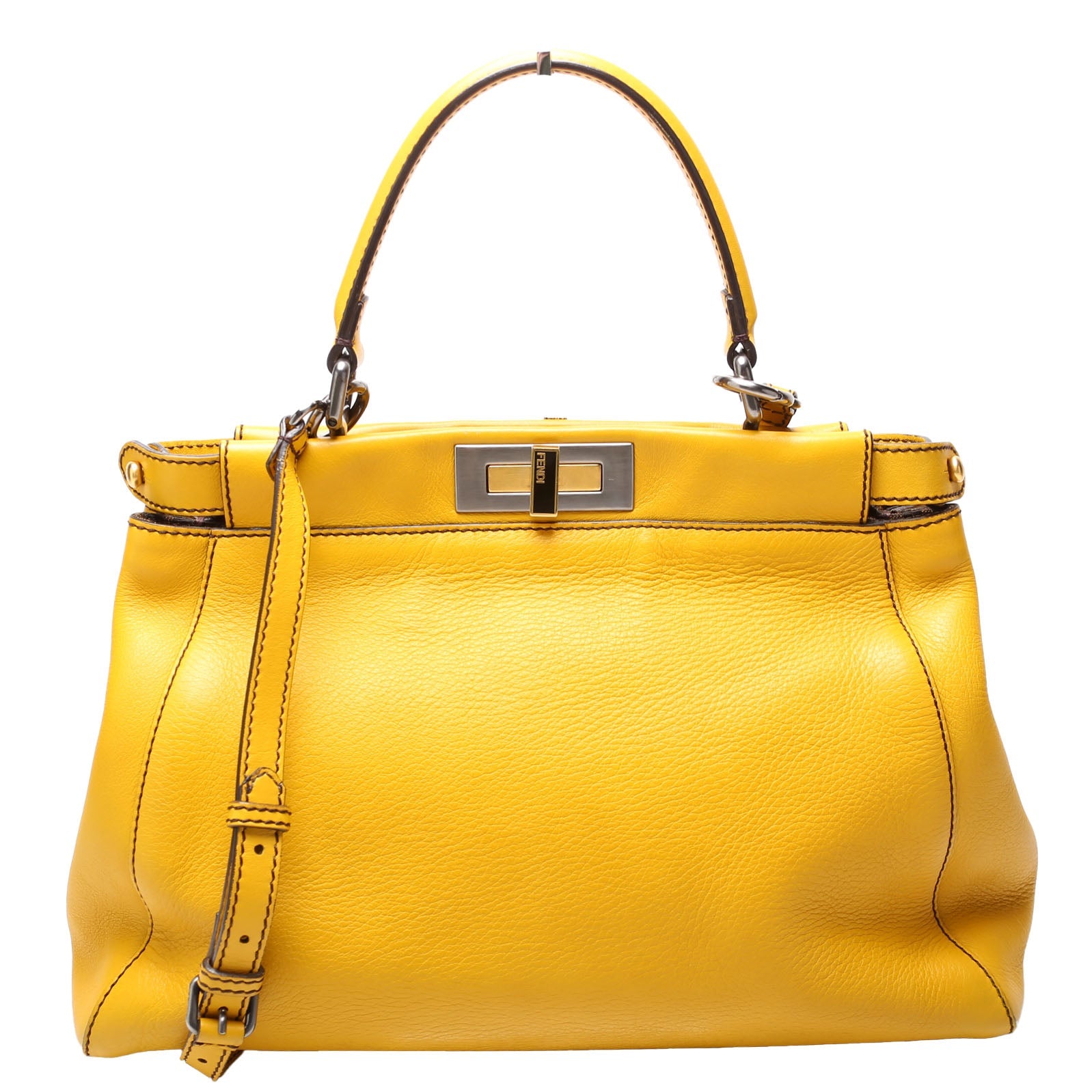 8BN210 Peekaboo Large Goatskin Yellow