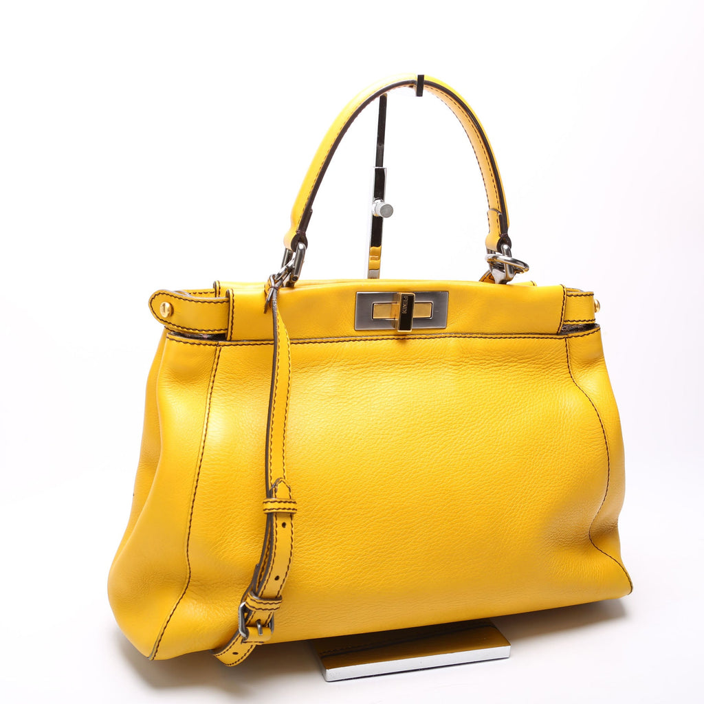 8BN210 Peekaboo Large Goatskin Yellow