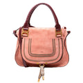 Marcie Medium Double Carry Suede Pink