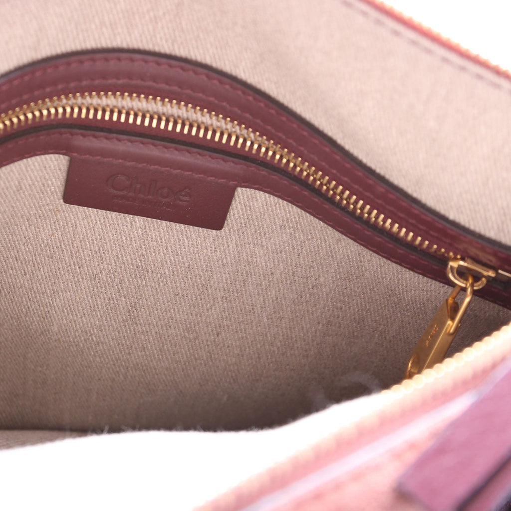 Marcie Medium Double Carry Suede Pink