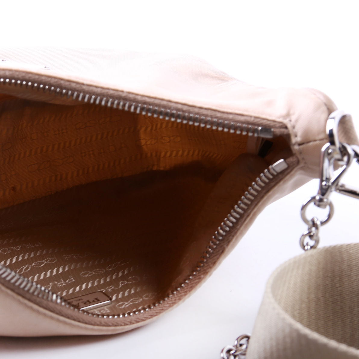 Prada Nylon Re-Edition 2005 Shoulder Bag Tan