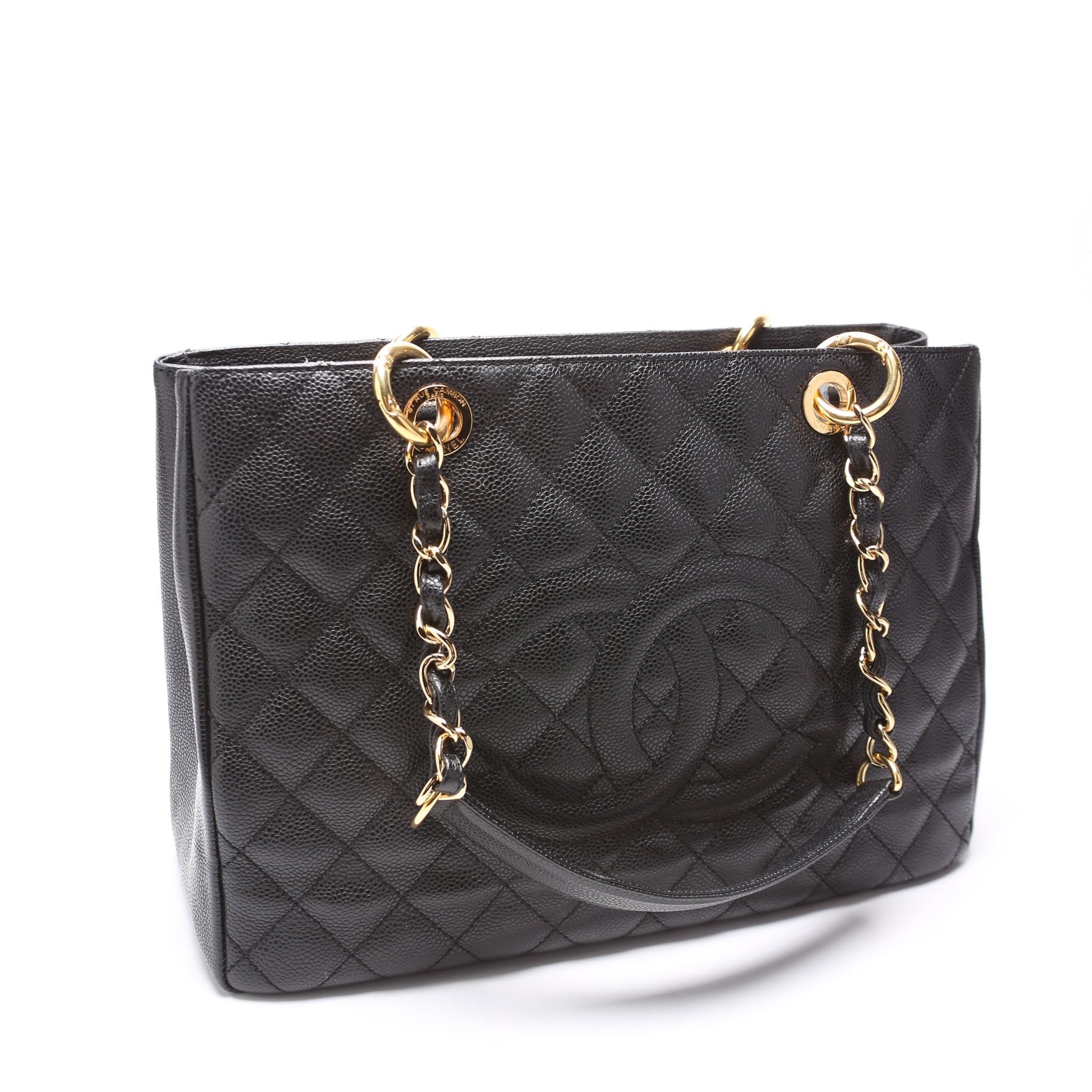 Grand Shopping Tote Caviar Black