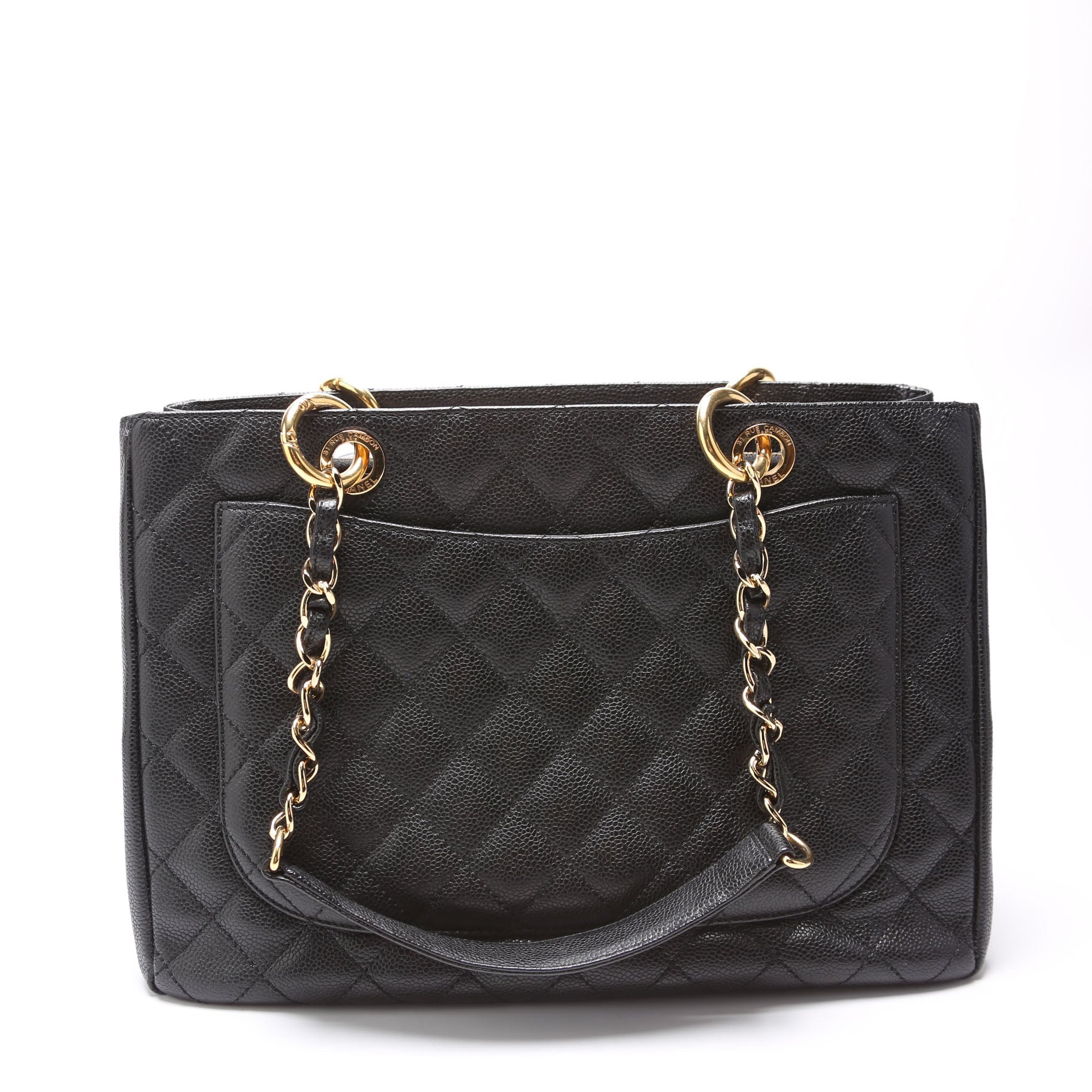 Grand Shopping Tote Caviar Black